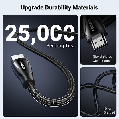 UGREEN 8K 3D 48Gbps HDR Ultra HD Braided HDMI 2.1 Cable