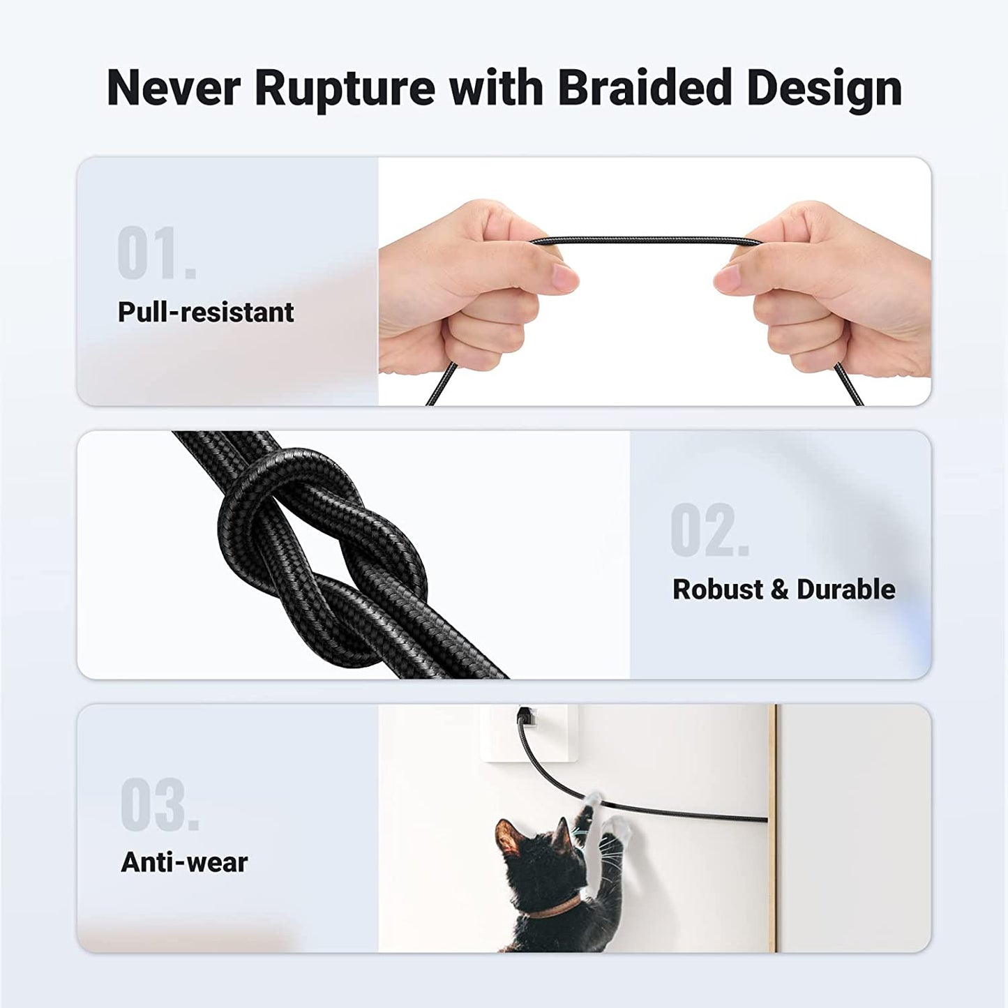 UGREEN CAT8 Shielded Round Braided Ethernet Cable