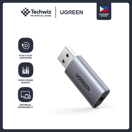 UGREEN USB External Sound Card USB to TRRS 3.5mm Adapter