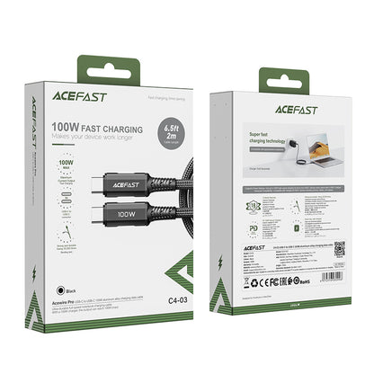 ACEFAST C4-03 USB-C to USB-C 100W aluminum alloy charging data cable