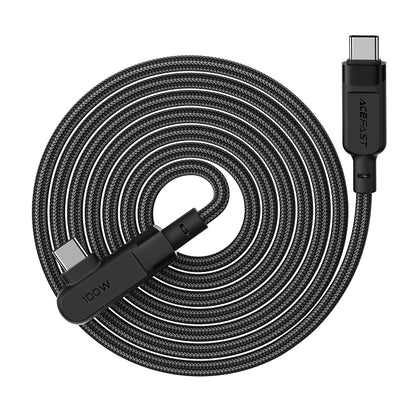 ACEFAST C5-03 USB-C to USB-C 100W Right Angled Aluminum Alloy Charging Data Cable