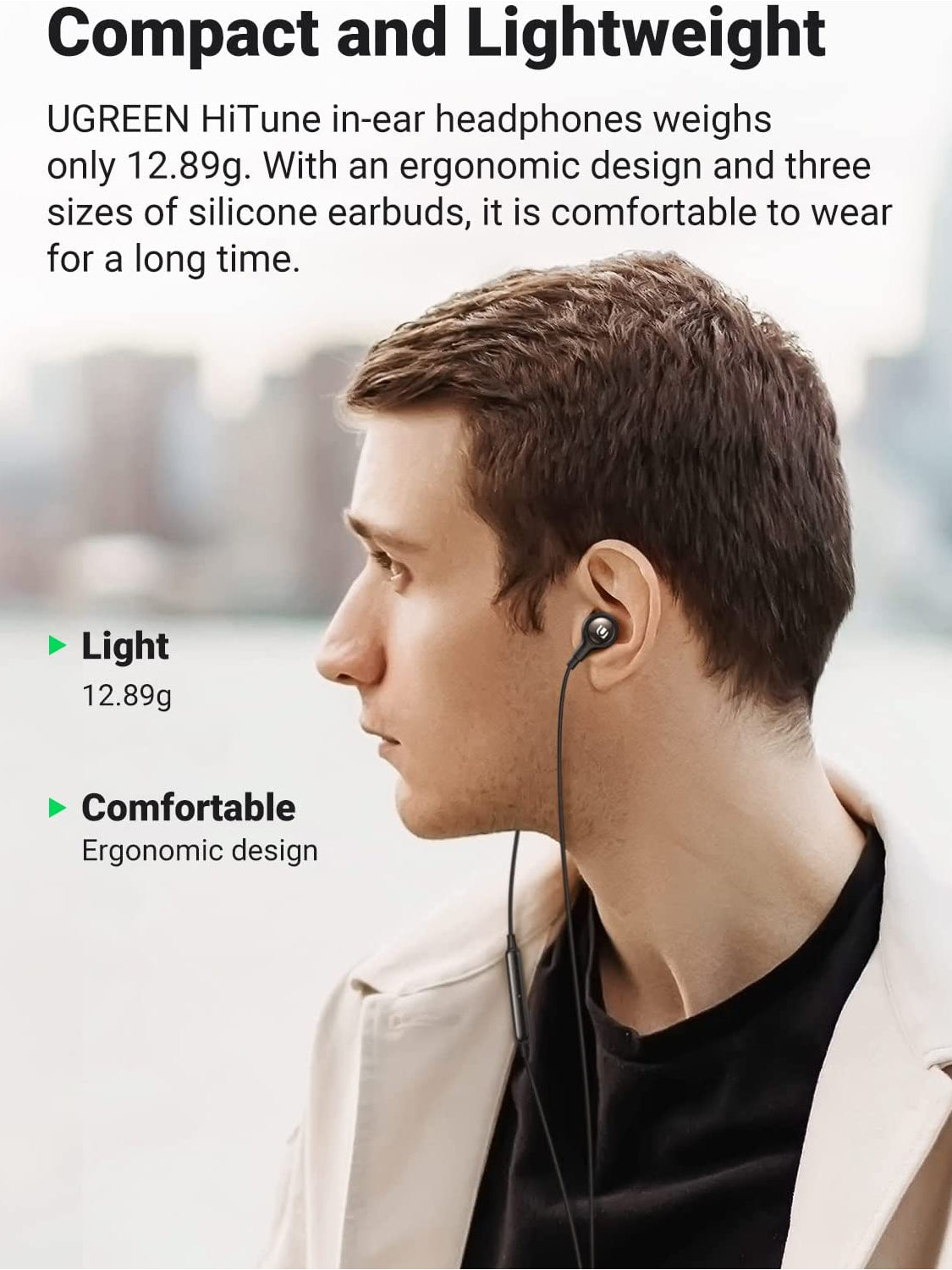 UGREEN In-Ear Earphones with 3.5mm Plug