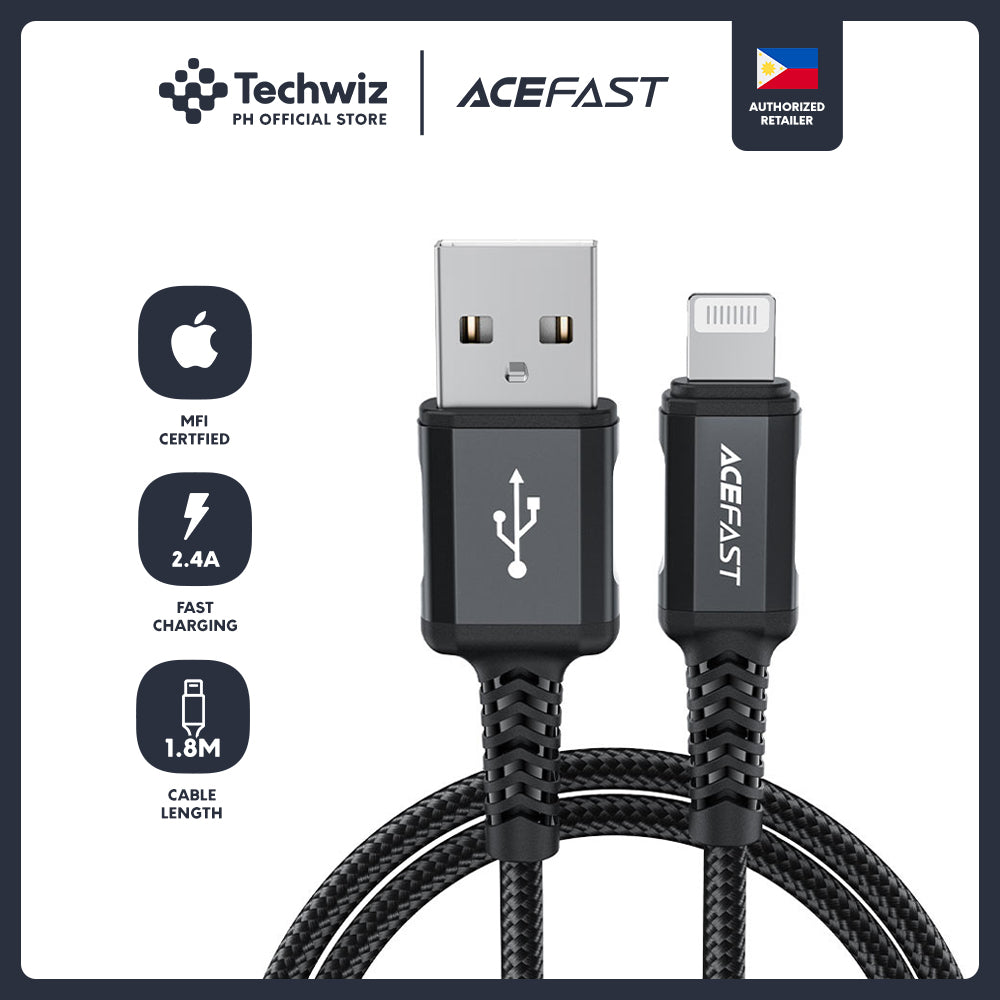 ACEFAST C4-02 USB-A to Lightning Aluminum Alloy Charging Data Cable