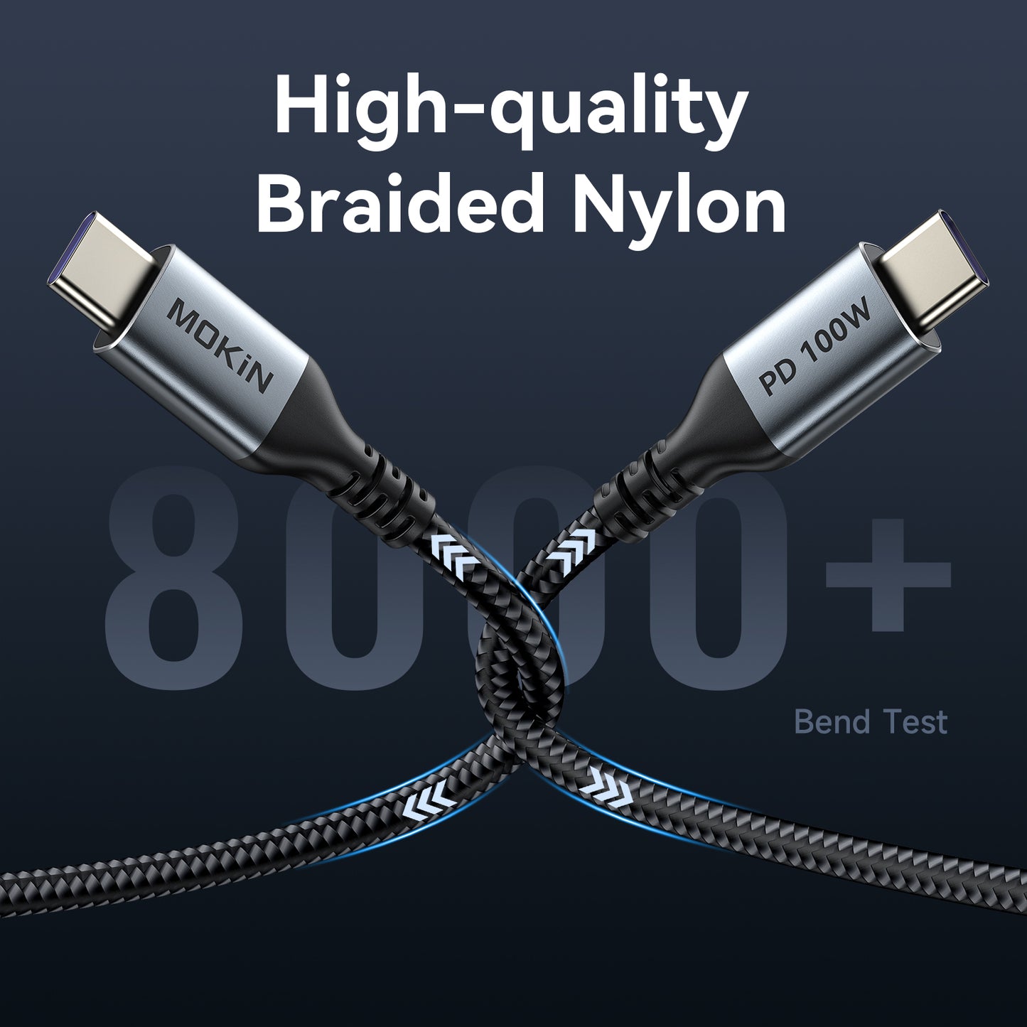 MOKiN PD100w USB C 2.0 1.2M Braided Cable - PH