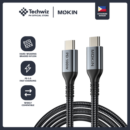 MOKiN PD100w USB C 2.0 1.2M Braided Cable - PH