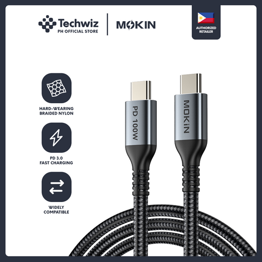MOKiN PD100w USB C 2.0 1.2M Braided Cable - PH