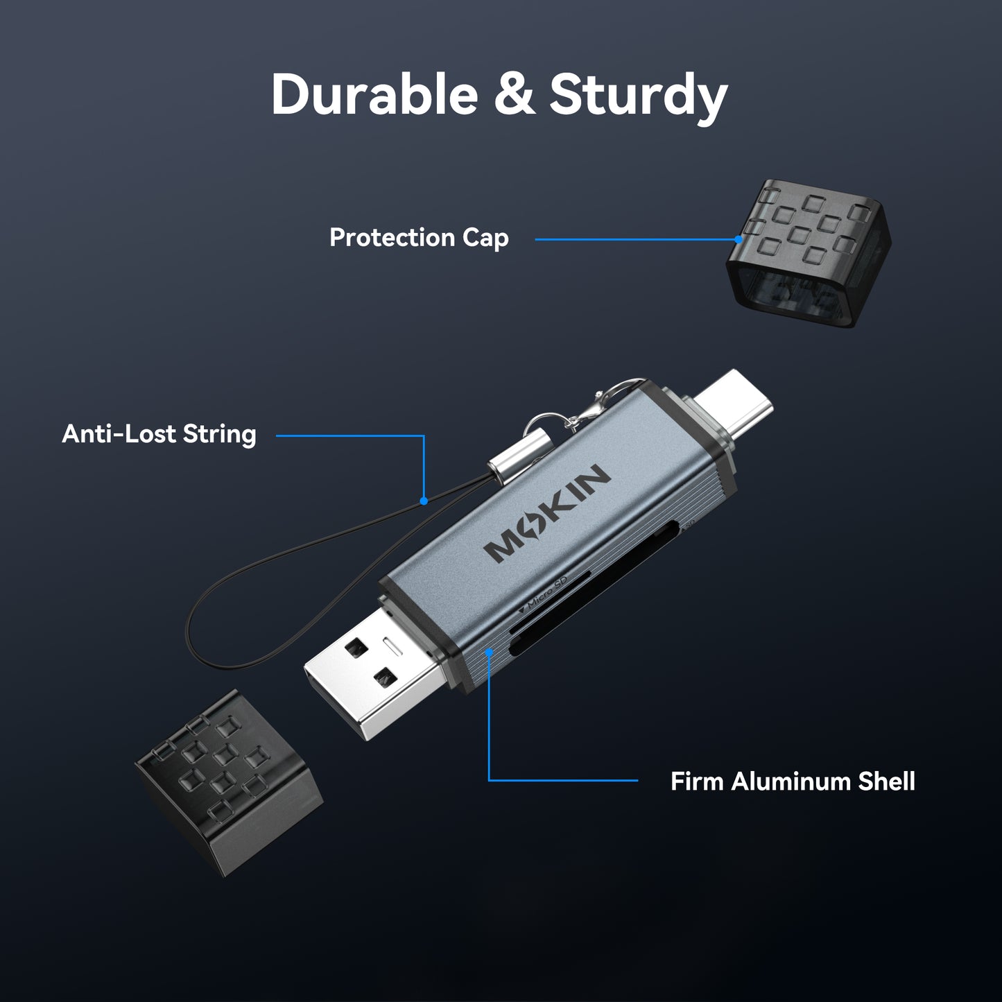 MOKiN Card Reader USB 3.0 Type C Dual - PH