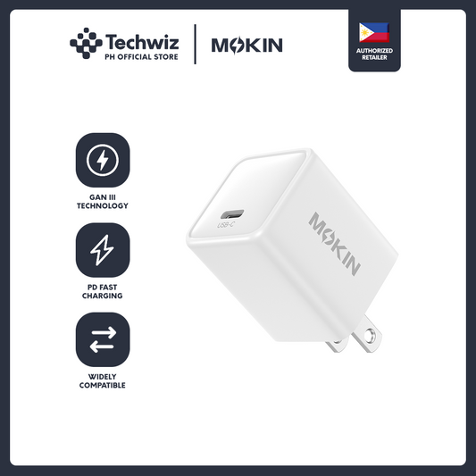 MOKiN 20W USB-C Fast Wall Charger Black/ White- PH