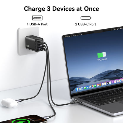 MOKiN 65W 3Port GaN USB C Wall Charger - PH