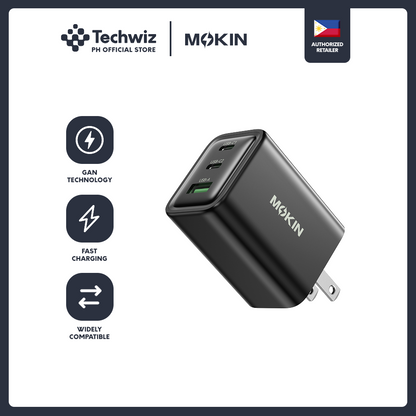 MOKiN 65W 3Port GaN USB C Wall Charger - PH