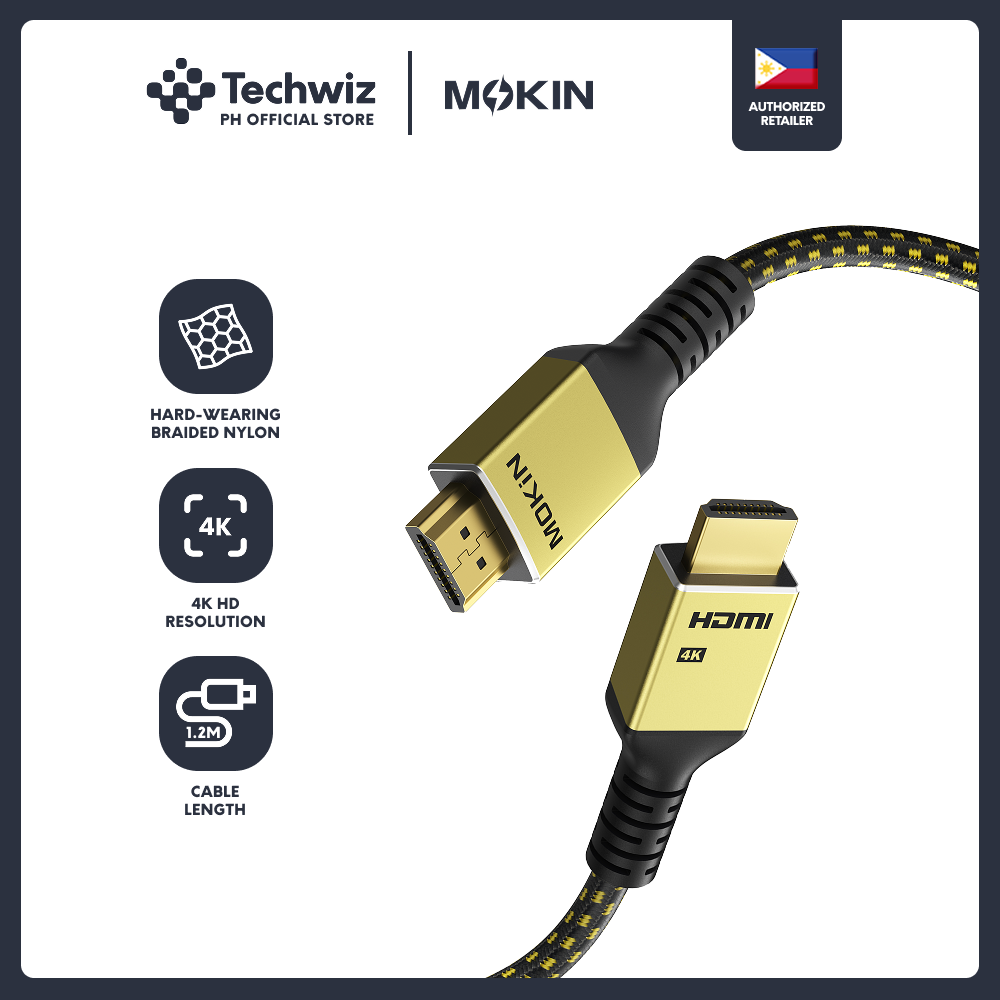 MOKiN 4K HDMI Male to Male Braided Cable Aluminum Connector 1.2M/2M/3M/5M - PH