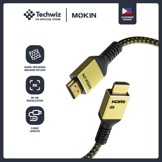 MOKiN 8K HDMI Male to Male Braided Cable Aluminum Connector 1.2M/2M/3M - PH