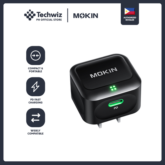 MOKiN PD 20W Fast Charger Type-C Original for iPhone 16/15 and Android | Fast Charging Phone Charger with Protector - PH