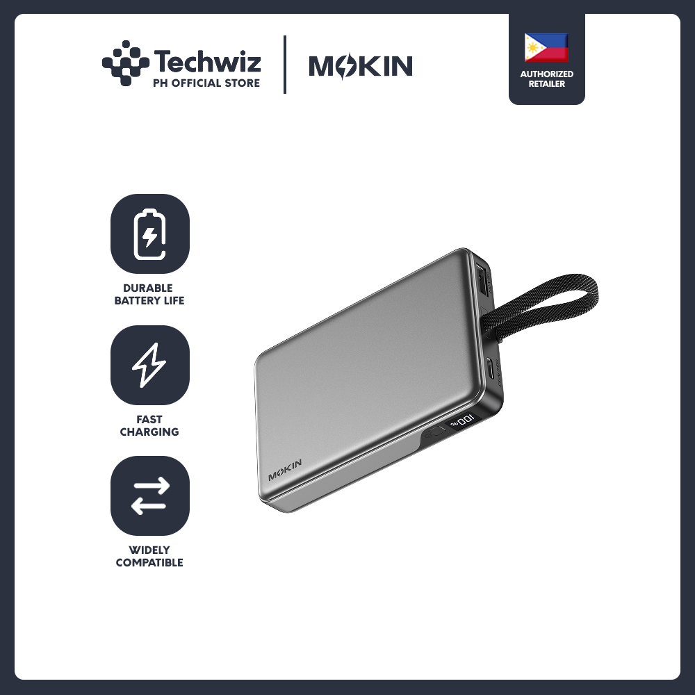 MOKiN Built-in Type-C Cable - 10000mAh 35W Black/ Blue/ Gold - PH