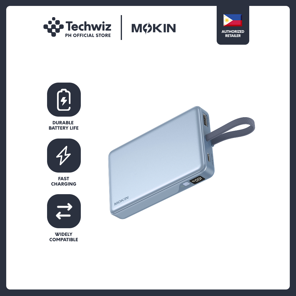 MOKiN Built-in Type-C Cable - 10000mAh 35W Black/ Blue/ Gold - PH