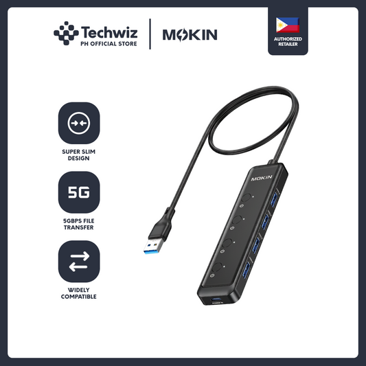 MOKiN 5-Port Ultra Slim USB 3.0 Data Extender - PH