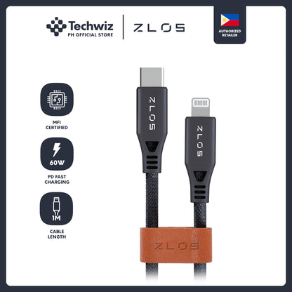 ZLOS MFi USB-C to Lightning Cable Fast Charging Nylon Braided 1M - PH