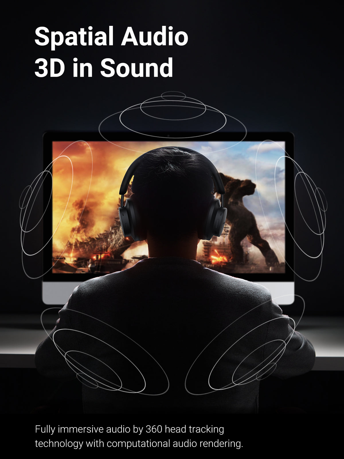 UGREEN HiTune Max3 Hybrid Active Noise-Cancelling Headphones (Black) - PH