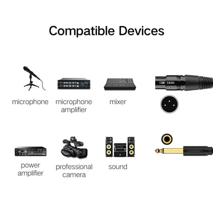 UGREEN XLR Female to 6.5mm Male Microphone Cable Adapter