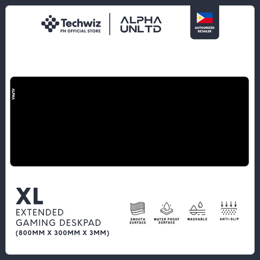 [Techwiz] Alpha Unltd Gaming Mousepad XL Extended | (800x300x3mm) | Standard (Speed Control) - PH
