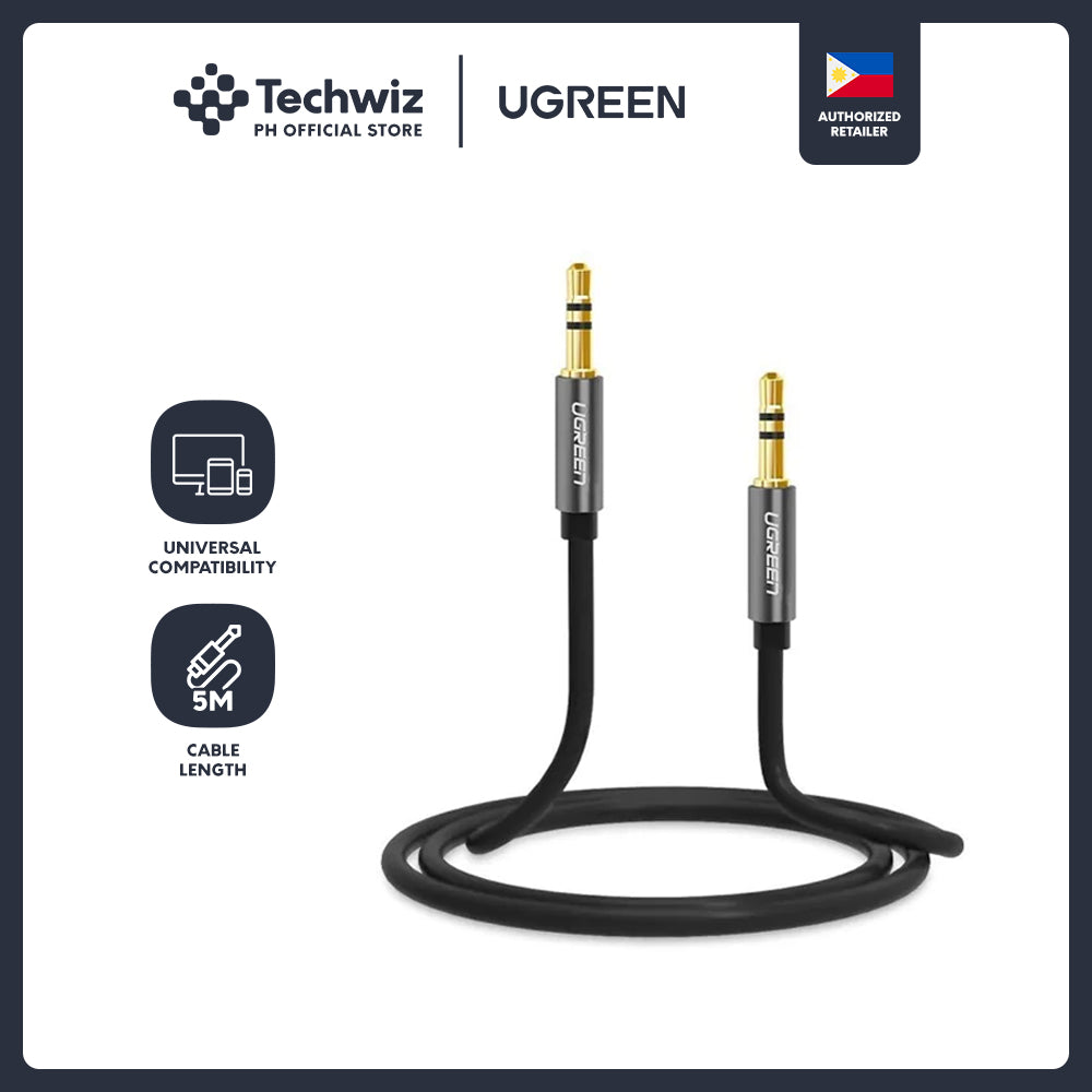 UGREEN 3.5mm Male to Male Audio Jack for PC, Laptop, Tablet, Speakers