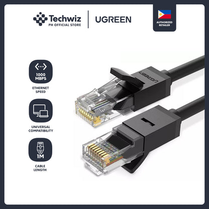 UGREEN Ethernet CAT 6 LAN RJ45 Gigabit Cable 1000Mbps - BLACK