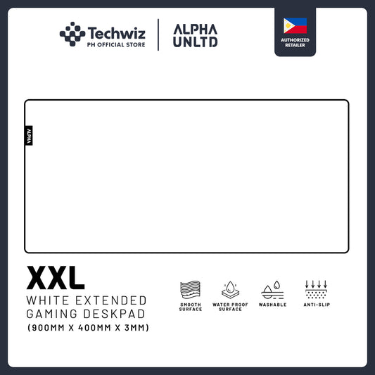 Alpha Unltd Gaming Mousepad White XXL (900x400x3mm) - Standard (Speed-Control)
