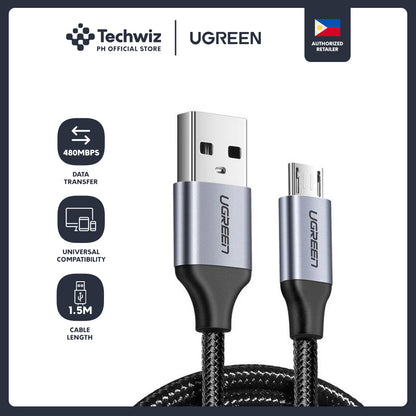 UGREEN Micro USB 2.0 Quick Charger QC 3.0 Braided Cable Fast Charger