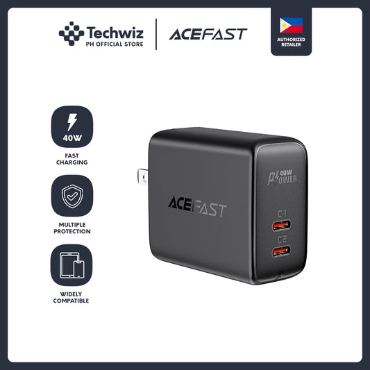 ACEFAST A11 PD40W(USB-C+USB-C) Dual Port Charger