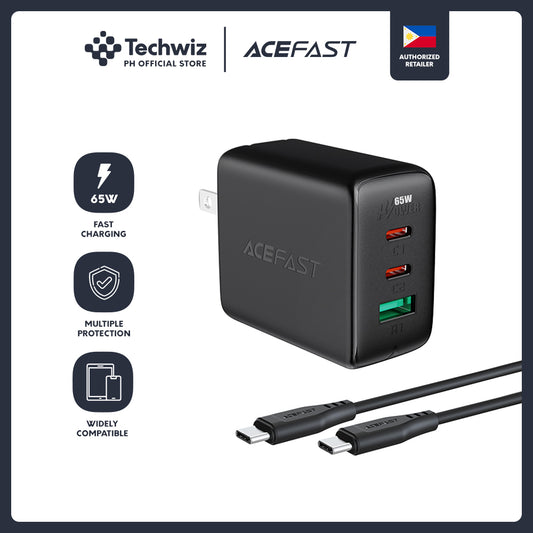 ACEFAST A15 PD65W(USB-C+USB-C+USB-A) 3-port Charger Set